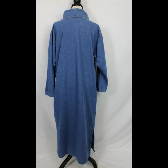 COLDWATER CREEK SIZE M TURTLE NECK CHAMBRAY DENIM - Picture 5 of 8